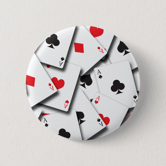 MACARON ROND 5 CM CARTES DE JEU D'AS (Devant)