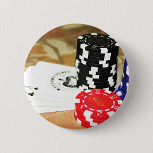Macaron Rond 5 Cm Cartes de Poker Aces Chips Jeux Casino Gagner jeu