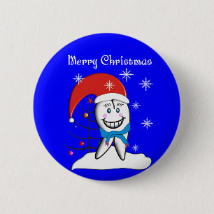 Macaron Rond 5 Cm Cartes et cadeaux de Noël de dentiste