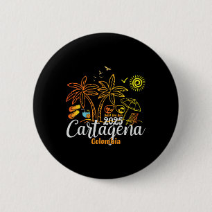 Macaron Rond 5 Cm Carthagène Colombie Famille Vacances 2025 Croisièr