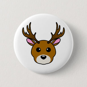 Macaron Rond 5 Cm Cartoon Deer