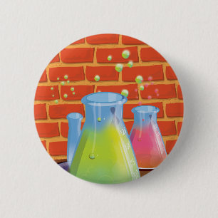 Macaron Rond 5 Cm Cartoon Glass Science equipment on a bench