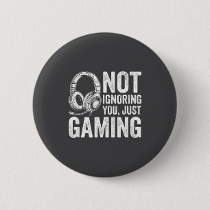 Macaron Rond 5 Cm Casque de jeu graphique de jeu vidéo qui ne vous i