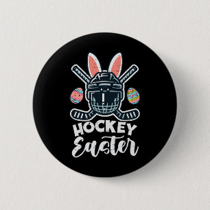 Macaron Rond 5 Cm Casque de Pâques de hockey sur glace Sports Hommes