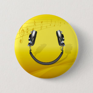 Macaron Rond 5 Cm Casques souriants
