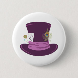 Macaron Rond 5 Cm Casquette fou de chapelier