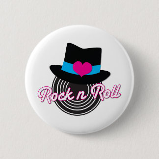 Macaron Rond 5 Cm Casquette Rock n Roll