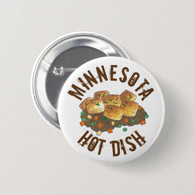 Macaron Rond 5 Cm Casserole de tatouage à plat chaud du Minnesota (Devant & derrière)