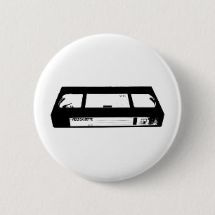 Macaron Rond 5 Cm Cassette vidéo VHS