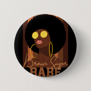 Macaron Rond 5 Cm Cassonade Soyez fières Femmes Afro-Américaines Noi