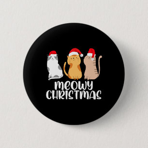 Macaron Rond 5 Cm Cat Christmas