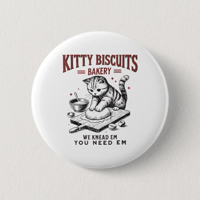 Macaron Rond 5 Cm Cat Kneading Kitty Biscuits Boulangerie Nous Vous  (Devant)