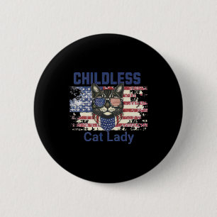 Macaron Rond 5 Cm Cat Lady Vote Pour Les Femmes