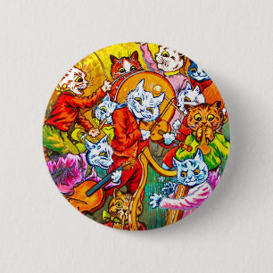 Macaron Rond 5 Cm Cat Musical Band
