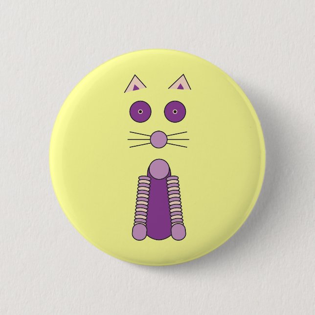 Macaron Rond 5 Cm CAT pourpre (Devant)