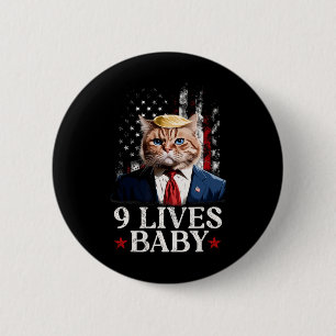 Macaron Rond 5 Cm Cat Trump 9 Lives Baby Trump 2024 Victoire remport