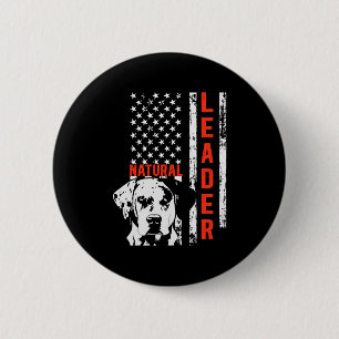 Macaron Rond 5 Cm Catahoula Leopard Dog nous Drapeau Natural Leader