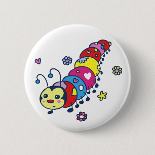 Macaron Rond 5 Cm Caterpillar mignon