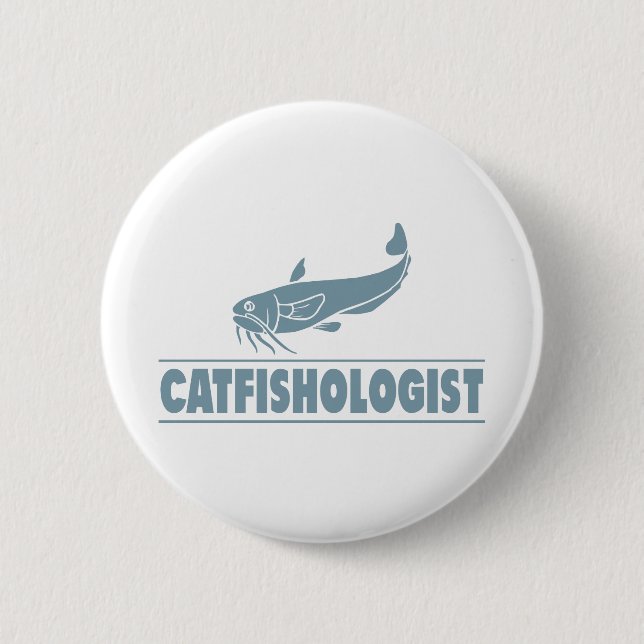 Macaron Rond 5 Cm Catfish Fishing, Cook, Manger (Devant)