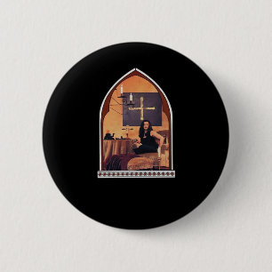 Macaron Rond 5 Cm Cathédrale de Whimsigothique Fenêtre Classique