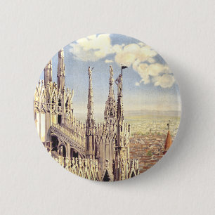 Macaron Rond 5 Cm Cathédrale du Dôme de Milan Nativité de Sainte Mar