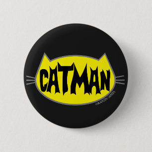 Macaron Rond 5 Cm CATMAN Cat Lover Button