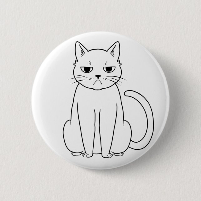 Macaron Rond 5 Cm Cattitude (Devant)