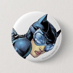 Macaron Rond 5 Cm Catwoman Stare