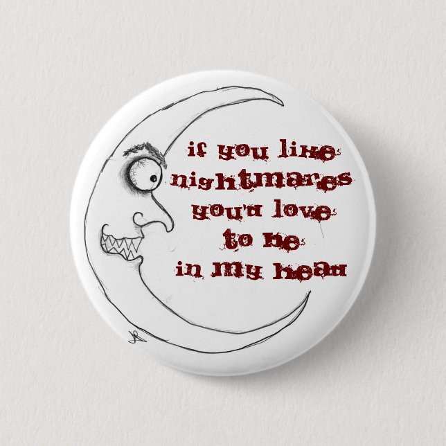 Macaron Rond 5 Cm Cauchemar (Devant)