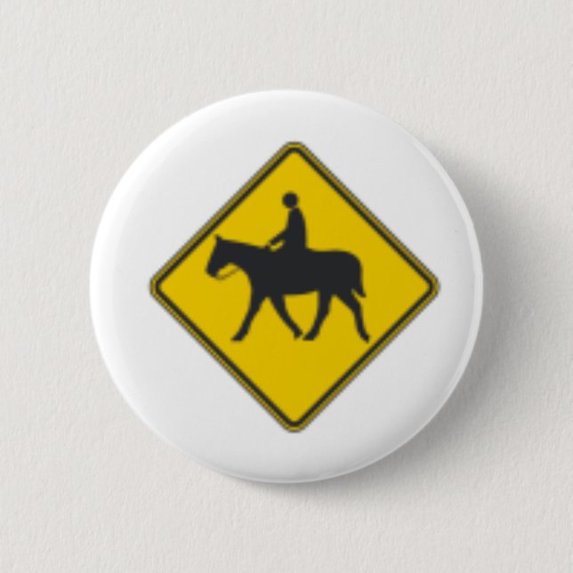 Macaron Rond 5 Cm Cavalier de cheval (Devant)