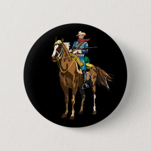 Macaron Rond 5 Cm Cavalryman - Soldat Buffalo