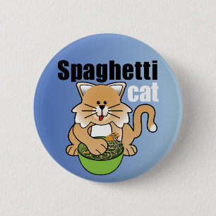 Macaron Rond 5 Cm Ce chat fou de spaghetti