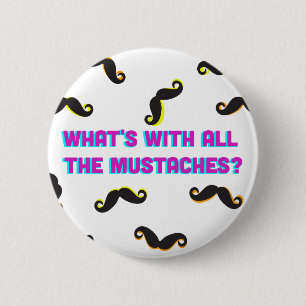 Macaron Rond 5 Cm ce qui est avec tout le bouton de moustaches