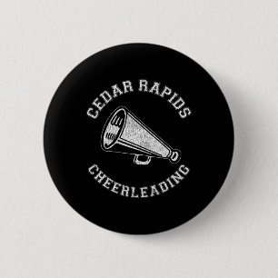 Macaron Rond 5 Cm Cedar Rapids Cheer Distressed Retro 90's Pom-Pom G