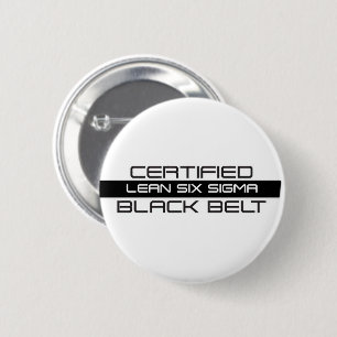 Macaron Rond 5 Cm Ceinture noire Lean Six Sigma