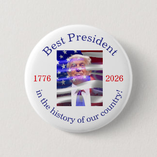 Macaron Rond 5 Cm Celebrate America 250 and President Trump #22