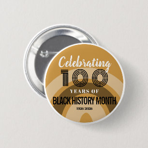 Macaron Rond 5 Cm Célébration de 100 ans du Mois de l'histoire des N