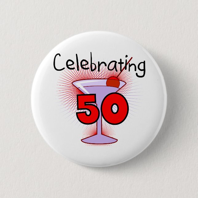 Macaron Rond 5 Cm Célébration de 50 t-shirts et cadeaux (Devant)