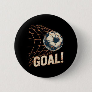 Macaron Rond 5 Cm Célébration de but de football vintage Byll dans l