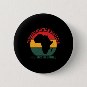 Macaron Rond 5 Cm Célébration de la campagne afro-américaine Histoir