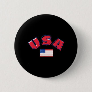 Macaron Rond 5 Cm Célébration du 4 juillet USA Fête de l'indépendanc
