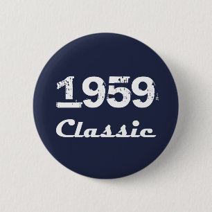 Macaron Rond 5 Cm Célébration du 60e anniversaire de 1959