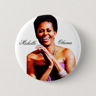 Macaron Rond 5 Cm CÉLÉBRATION du bouton de MICHELLE OBAMA
