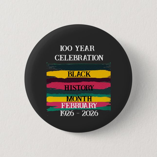 Macaron Rond 5 Cm célébration du mois de l'histoire des Noirs 2026 1 (Devant)