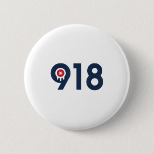 Macaron Rond 5 Cm Célébrez le neuf un huit Tulsa Oklahoma 918 Ar