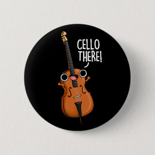 Macaron Rond 5 Cm Cello There Funny Music Pun Dark BG