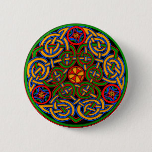 Macaron Rond 5 Cm Celtic IIlumination - cercle de trinité