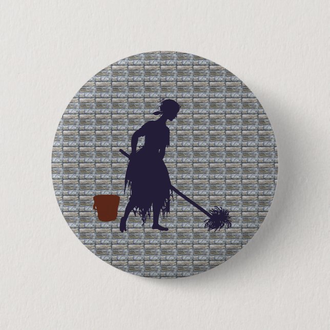 Macaron Rond 5 Cm Cendrillon (Devant)