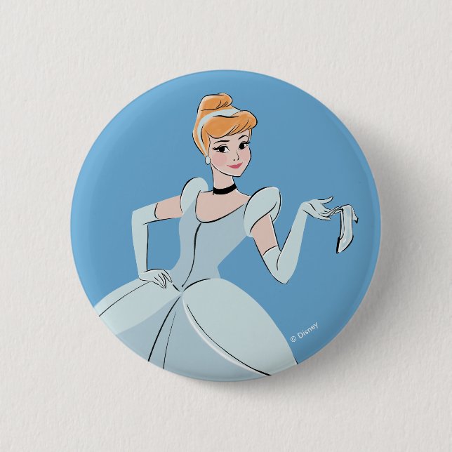 Macaron Rond 5 Cm Cendrillon Moment magique (Devant)