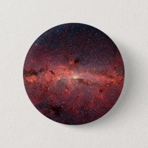 Macaron Rond 5 Cm Centre Galactique De La Voie Lactée, Étoiles, Nu